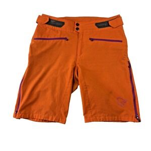 Norrona Fjora flex1 Women's S Orange Lightweight MTB Hiking Shorts Stretch Bike